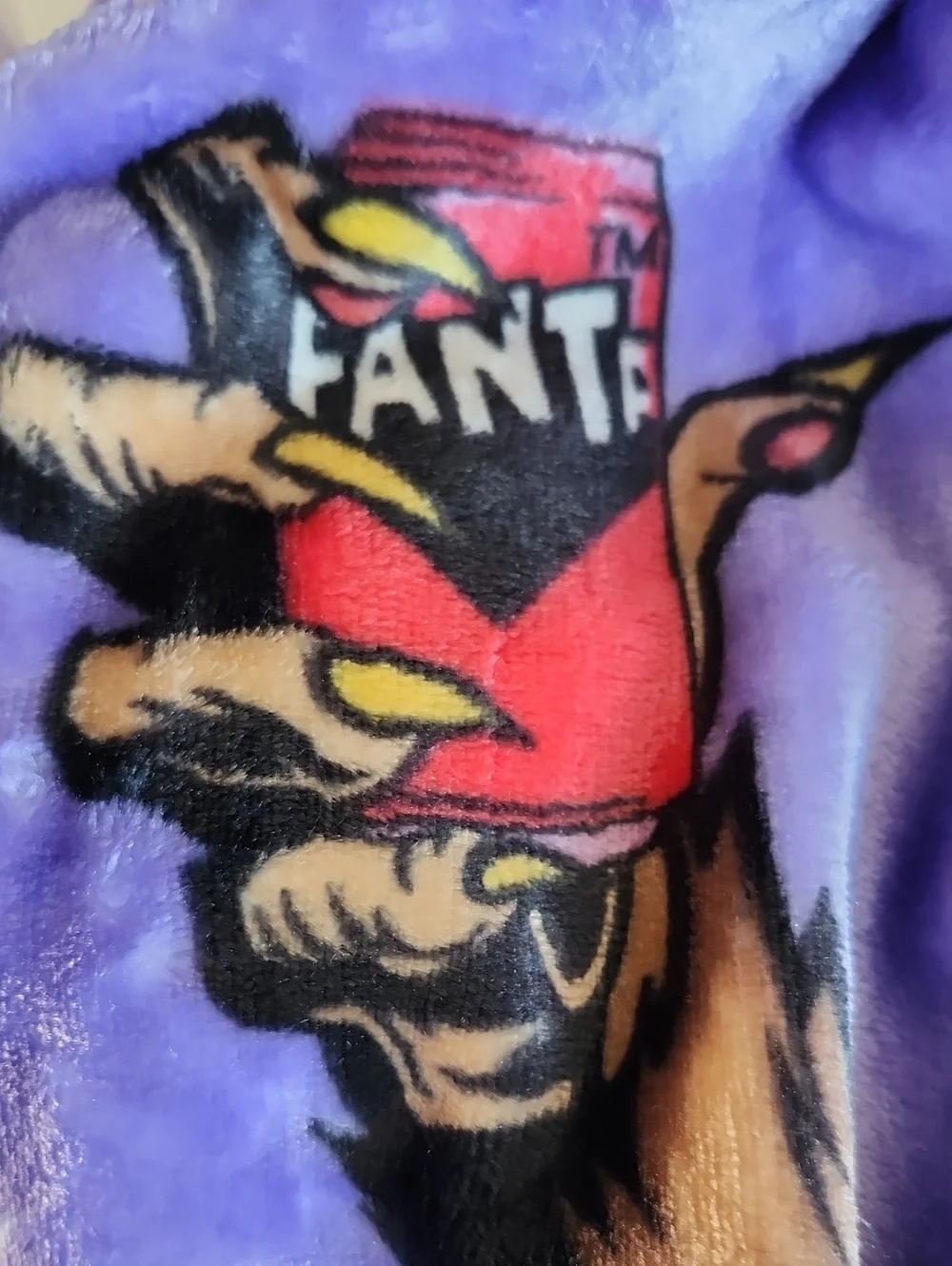 Halloween Fanta Purple Throw Blanket Skeleton Hand